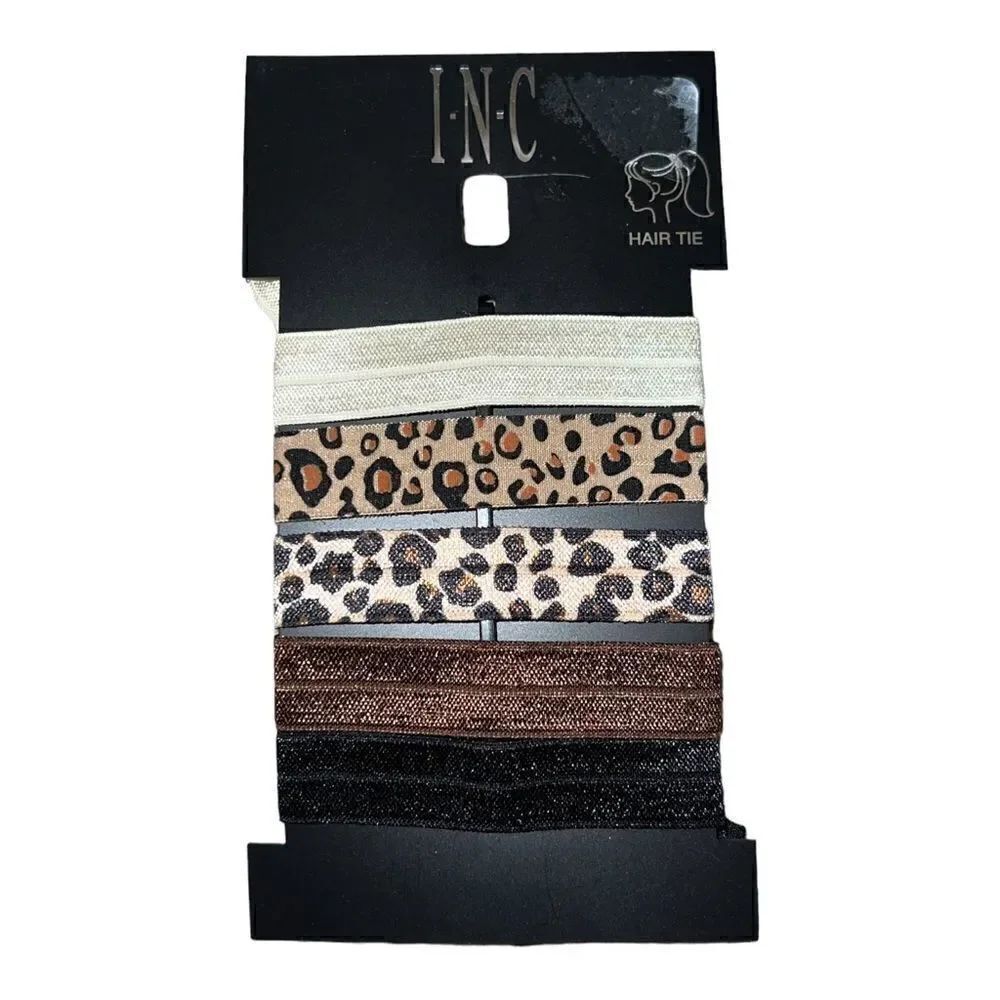 INC International Concepts 6 Piece Animal Print Hair Ribbon Ties New
